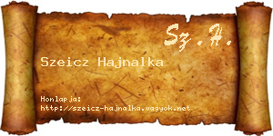 Szeicz Hajnalka névjegykártya