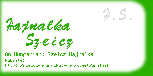 hajnalka szeicz business card